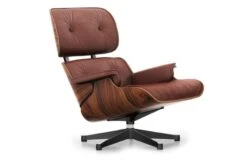 Vitra Classic Eames Lounge Chair In Santos Palisander & Brandy Leather