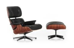 Vitra Tall Eames Lounge Chair & Ottoman In Santos Palisander & Black Leather -Vitra || Muuto Sales 1 0 1029870 n2