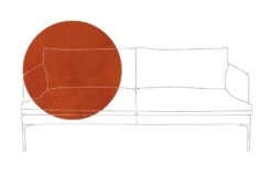 Matera 3 Seater Sofa Nobilis Velvet Rust