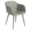 Muuto Fiber Armchair Wood Base Normal Shell Grey/Grey -Vitra || Muuto Sales 1 0 1040941