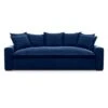 Brompton 4 Seater Sofa Velvet Midnight Walnut Stain Feet