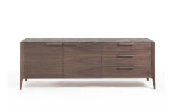 Atlante 3 Sideboard Walnut & Emperador Marble