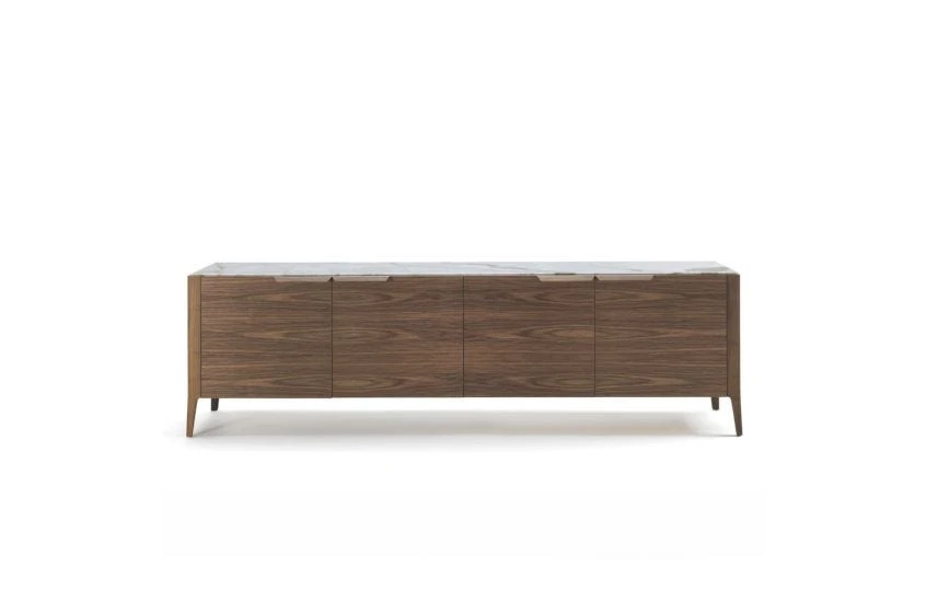 Atlante 4 Sideboard Walnut & Calacatta Oro Marble 4 Atlante 4 Sideboard Walnut & Calacatta Oro Marble - Image 2