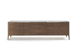 Atlante 4 Sideboard Walnut & Calacatta Oro Marble