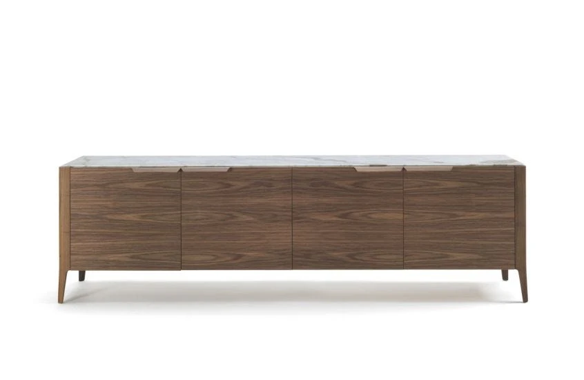 Atlante 4 Sideboard Walnut & Calacatta Oro Marble 3 Atlante 4 Sideboard Walnut & Calacatta Oro Marble