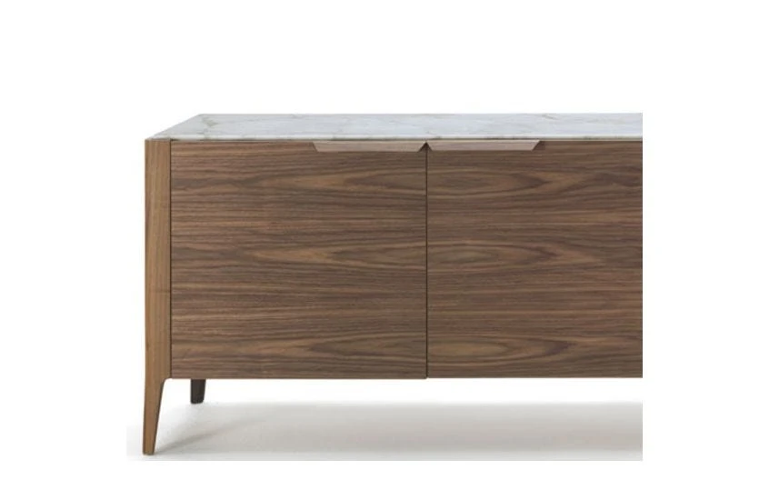 Atlante 4 Sideboard Walnut & Calacatta Oro Marble 6 Atlante 4 Sideboard Walnut & Calacatta Oro Marble - Image 4
