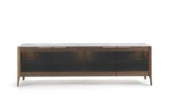 Atlante 5 Sideboard Walnut & Calacatta Oro Marble