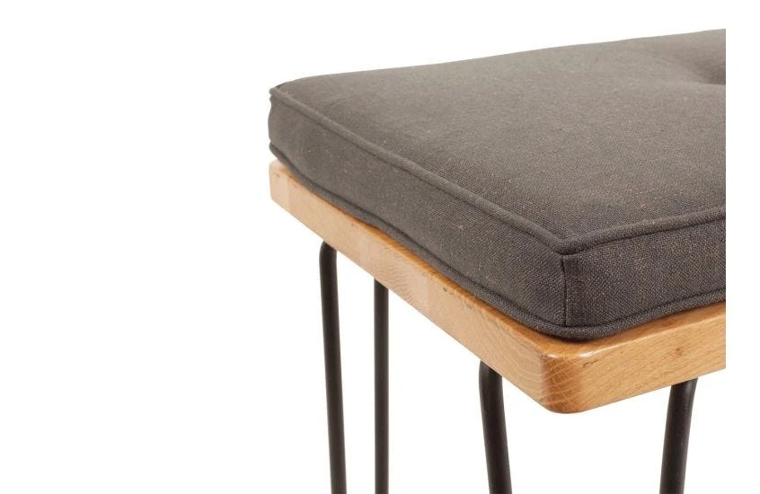 Brunel Bench Cushion Smoke Grey Fabric 8 Brunel Bench Cushion Smoke Grey Fabric - Image 6