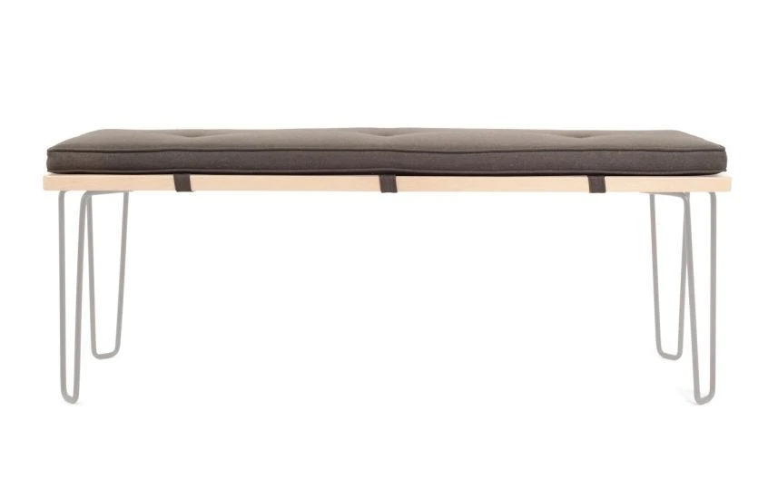 Brunel Bench Cushion Smoke Grey Fabric 12 Brunel Bench Cushion Smoke Grey Fabric - Image 10