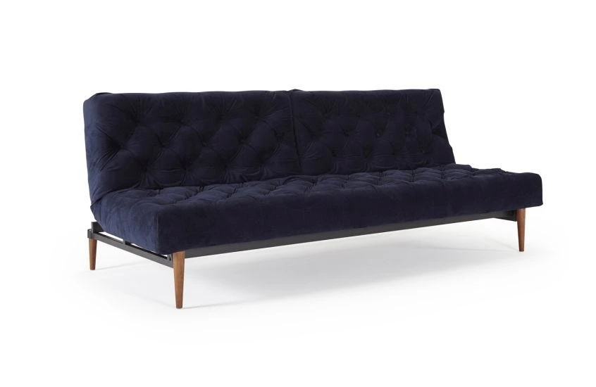 40 Winks Sofa Bed Velvet Dark Blue 10 40 Winks Sofa Bed Velvet Dark Blue - Image 8