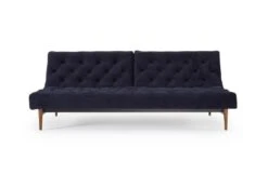 40 Winks Sofa Bed Velvet Dark Blue
