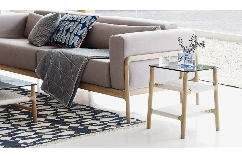 Fawn Side Table Oak & Grey Glass 3 Fawn Side Table Oak & Grey Glass