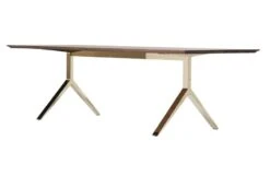 Overton Table 10-12 Seater Danish Oiled Walnut Brushed Brass Base -Vitra || Muuto Sales 9 7 979057 2