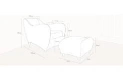 Balzac Armchair Bute Melrose Marble -Vitra || Muuto Sales b a balzacarmchair technical 1 1
