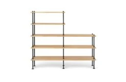 BM0253 Shelving System Configuration 2 -Vitra || Muuto Sales b m bm0253 config2 oiled oak black legs 10x10 1