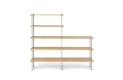 BM0253 Shelving System Configuration 2 -Vitra || Muuto Sales b m bm0253 config2 oiled oak grey legs 10x10 1