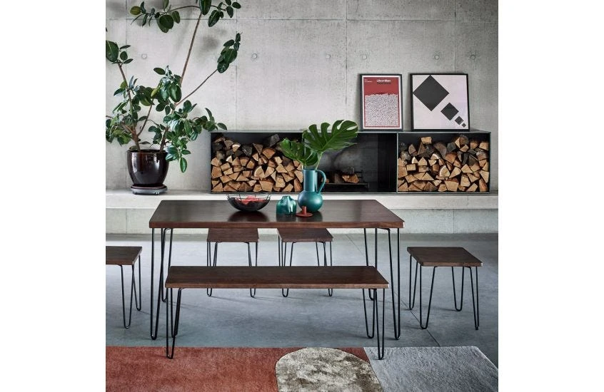 Brunel Dining Table Dark Wood 6 Brunel Dining Table Dark Wood - Image 4