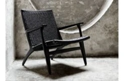 CH25 Armchair -Vitra || Muuto Sales c h ch25 armchair oak painted black black cord 1
