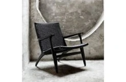 CH25 Armchair -Vitra || Muuto Sales c h ch25 armchair oak painted black black cord 2