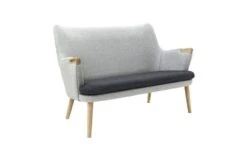 CH72 Sofa Frame Soaped Oak Upholstered In Melange 120 -Vitra || Muuto Sales ch72 sofa oak soap shell melange120 cushion melange 180 3