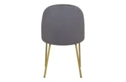 Set Of Two Daliah Velvet Dining Chairs Ash Grey Brass Legs -Vitra || Muuto Sales daliah brass legs 9120