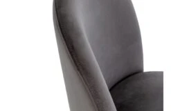 Set Of Two Daliah Velvet Dining Chairs Ash Grey Brass Legs -Vitra || Muuto Sales daliah brass legs 9122