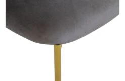 Set Of Two Daliah Velvet Dining Chairs Ash Grey Brass Legs -Vitra || Muuto Sales daliah brass legs 9125