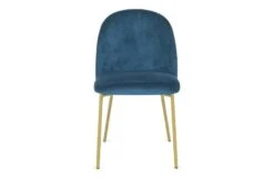 Pair Of Daliah Dining Chairs, Brass Legs -Vitra || Muuto Sales daliah chair blue and brass 8784 1