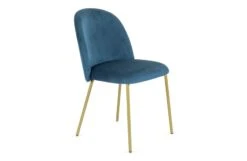 Pair Of Daliah Dining Chairs, Brass Legs -Vitra || Muuto Sales daliah chair blue and brass 8786 1