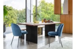 Set Of Two Daliah Velvet Dining Chairs Ash Grey Brass Legs -Vitra || Muuto Sales daliah lifestyle 1