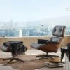 Vitra Tall Eames Lounge Chair & Ottoman In Santos Palisander & Black Leather -Vitra || Muuto Sales e a eames chair santos palisand