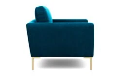 Eton Armchair -Vitra || Muuto Sales e t eton armchair velvet teal brass legs side