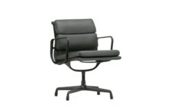 Vitra Eames EA208 Soft Pad Chair Leather Premium Jade Deep Black Base New Height 12 Vitra Eames EA208 Soft Pad Chair Leather Premium Jade Deep Black Base New Height -Vitra || Muuto Sales ea208 black 14x10 1