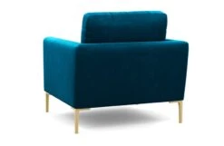 Eton Armchair -Vitra || Muuto Sales eton armchair velvet teal brass legs angle 2