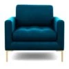 Eton Armchair -Vitra || Muuto Sales eton armchair velvet teal brass legs 1