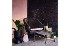 Filo Outdoor Lounge Chair And Ottoman Grey Weave -Vitra || Muuto Sales f i filo chair ottoman square 1