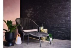 Filo Outdoor Lounge Chair And Ottoman Grey Weave