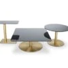 Tom Dixon Flash Coffee Table -Vitra || Muuto Sales flash brass groupshot 242 cut out 1