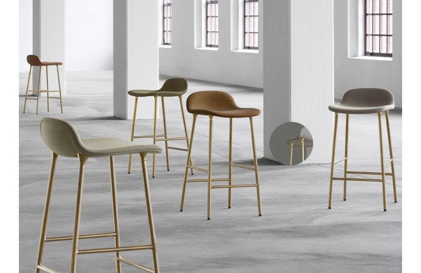 Normann Copenhagen Form Barstool With Leather Seat 8 Normann Copenhagen Form Barstool With Leather Seat - Image 6