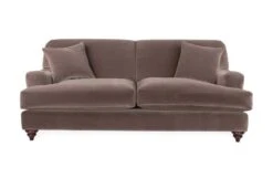 Hampstead 4 Seater Sofa Velvet Mink Chestnut Stain Feet