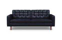 Hepburn 3 Seater Sofa -Vitra || Muuto Sales hepburnmg0041622leather stonewash black 263 walnut