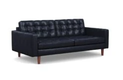 Hepburn 3 Seater Sofa -Vitra || Muuto Sales hepburnmg0041622leather stonewash black 263 walnut 2