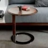 Jok Side Table Round Walnut Top Brass Base -Vitra || Muuto Sales jok side life 2