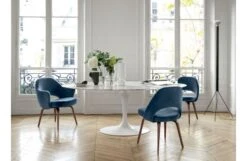 Saarinen Dining Table With White Base -Vitra || Muuto Sales knoll tulip table lifestyle 1