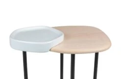 Lewa Side Table Natural Ash Top White Ceramic Holder -Vitra || Muuto Sales l e lewa side table natural ash top white cermaic holder carousel 4