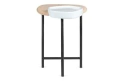 Lewa Side Table Natural Ash Top White Ceramic Holder -Vitra || Muuto Sales l e lewa side table natural ash top white cermaic holder carousel 5
