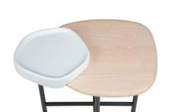 Lewa Side Table Natural Ash Top White Ceramic Holder -Vitra || Muuto Sales l e lewa side table natural ash top white cermaic holder carousel 6