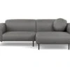 Luna Right Hand Facing Corner Chaise Sofa Luxury Leather Slate Black Feet -Vitra || Muuto Sales l u luna right hand facing corner chaise sofa luxury leather slate black feet
