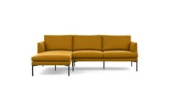 Matera Corner Chaise Sofa Left Hand Facing Nobilis Velvet Mustard