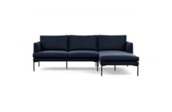 Matera Corner Chaise Sofa Right Hand Facing Nobilis Velvet Night